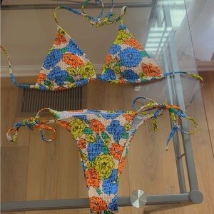 Zaful Floral Print Bikini Set